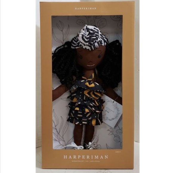 HarperIman Rae 14'' Plush Handmade Linen Doll BNIB - Picture 2 of 2